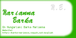 marianna barka business card